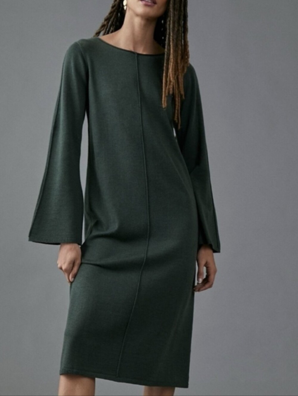 Dolan Bell Sleeve Dress, Size XS, Hunter Green